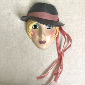 Vintage Ceramic Clay Painted Theater Mask